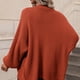 thumbnail image 4 of Mujeres casual knit cardigan suéter V Masajeadores de cuello botón hasta Batwing manga larga suelta hem oversized Outwear naranja XL, 4 of 6