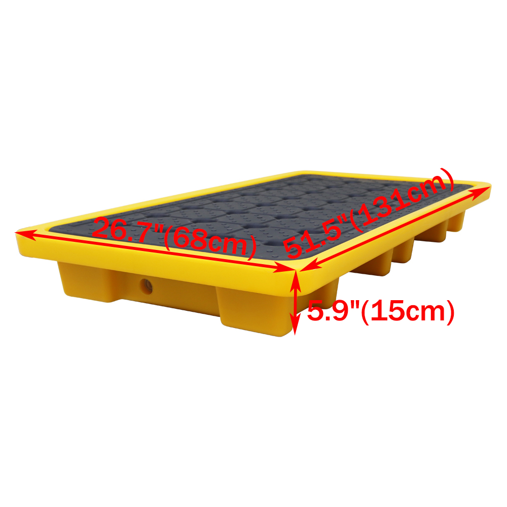 Techtongda Drum Spill Containment Pallet Double Steel Drum Anti-leakage Transport Platform Leak Proof Oil Tray