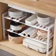 thumbnail image 4 of HongHeng Under Sink Organizer, 2 Tier Expandable Heavy Duty Metal Shelf, with Removable Panelsfor Under Kitchen Bathroom Sink Organizers and Storage, 4 of 7