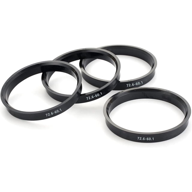 HUGFEGWE Car Hub Centric Rings 72.6-60.1 mm Set of 4 ABS Plastic Hub Rings CA919-123608