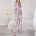 thumbnail image 3 of Goofa Butterfly Printed Women’s 2 Piece Pajama Set Super,Pajamas Women's Long Sleeve Sleepwear Soft Button Down Loungewear Pjs Lounge Set Nightwear-, 3 of 9