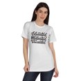 thumbnail image 1 of Inkmeso T-shirt Col Rond Drôle pro-Vaccin Éduqué et Motivé pour Femmes, 1 of 8