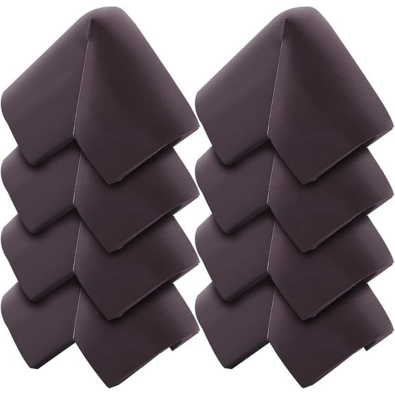 8Pcs Safety Corner Protectors Rubber Table Corner Guard Soft Foam Table Corner Cushion Thick with Strong Adhesive for Corner Desk Bed Furniture Chair Wall 2.2x2.2 Inch Dark Brown Brown