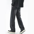 thumbnail image 2 of hotojiny Baggy Jeans for Men Fall Streetwear Trendy Wide Leg Loose Fit Denim Pants Washed Elastic Waist Drawstring Jeans Big and Tall, 2 of 7