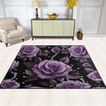 thumbnail image 2 of Yayeee Area Rugs for Living Room 6.7'x4.8' Non Slip Washable Bedroom Floor Carpet, Black Roses, 2 of 5