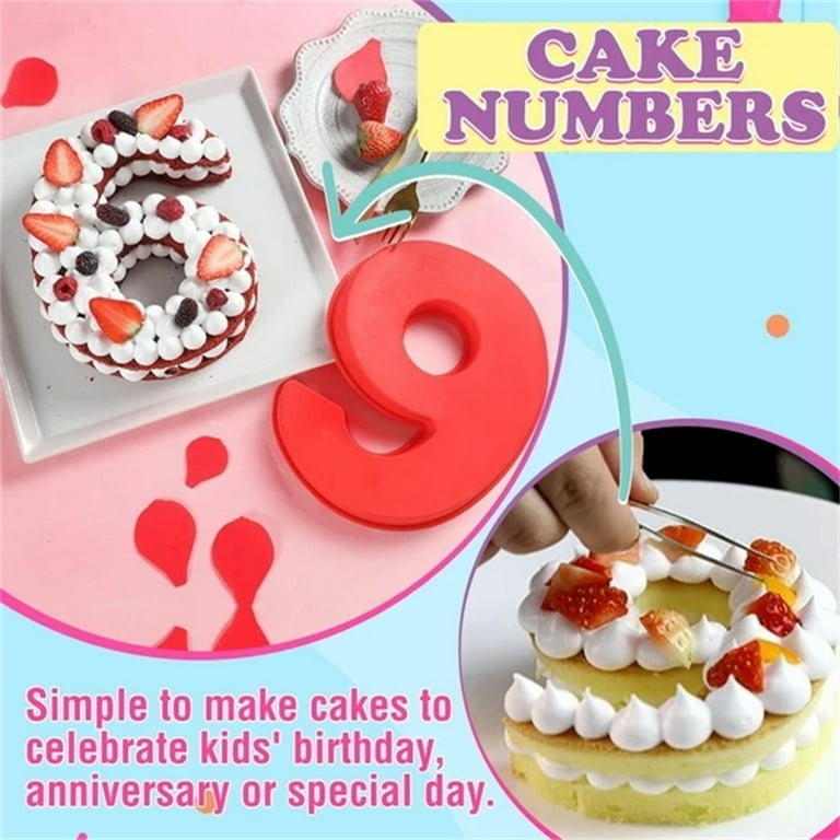 Numerals Shape Reusable Silicone Cake Pan Muffin Chocolate Pizza