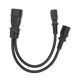 thumbnail image 3 of Cable Dual IEC320 C14 A Doble C15 Macho A Hembra, Cable Bifurcador De Potencia Seguro Para Lámpara De Escritorio, Impresora, Proyector, 100-250V, 12,6 Pulgadas, 3 of 7