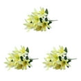 thumbnail image 1 of VONKY Faux Lilium With Realistic Appearance Low Maintenance Artificial Flowers yellow 3Set, 1 of 6