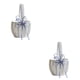 thumbnail image 1 of Matsuzay Cesta de boda con lazo, diseño Simple, portador de anillo para niñas, soporte de flor de diamantes de imitación, contenedor de Azul 2Conjunto, 1 of 6