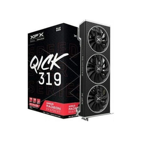 XFX - Speedster QICK319 AMD Radeon RX 6700 XT 12GB GDDR6 PCI Express 4.0 Gaming Graphics Card - Black