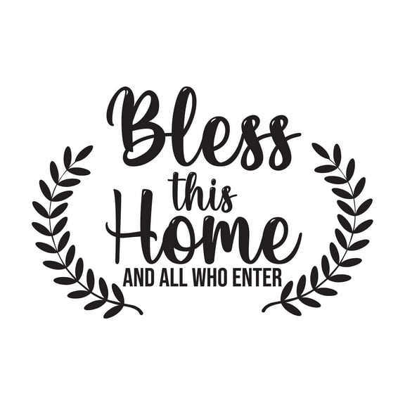 Family Bless This Home and All Who Enter Loving Home Wall Decal Decoration Home Wall Décor Sign Home Family Life Love Lasts Years and Easily Removable - Size: 20 In(W) x 14 In(H)