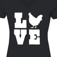 thumbnail image 4 of Inktastic Love Chickens Women's V-Neck T-Shirt, 4 of 5