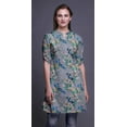 thumbnail image 3 of Bimba Women Straight Kurta Mandarin Collar Printed Dress Short Kurti Tops, 3 of 6
