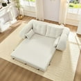 thumbnail image 4 of LUCKHAO 78.7" 3-in-1 Convertible Sofa Bed, Foldable Floor Lounger with Pillows, Soft Teddy Fabric, No Assembly Required(White), 4 of 7