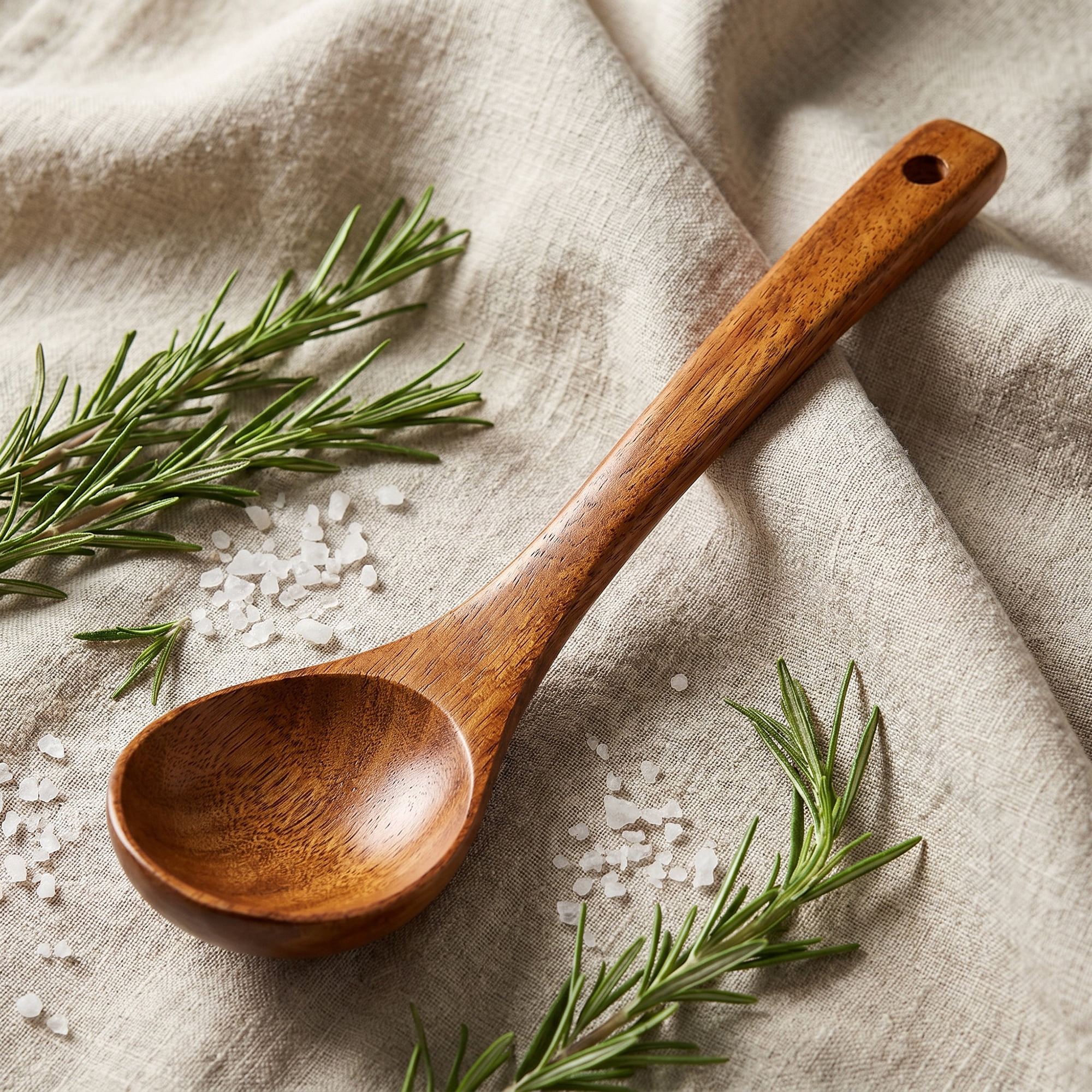 Unique Bargains Heat Resistant Kitchen Utensil Wooden Cooking Soup Spoon E 11"x3"