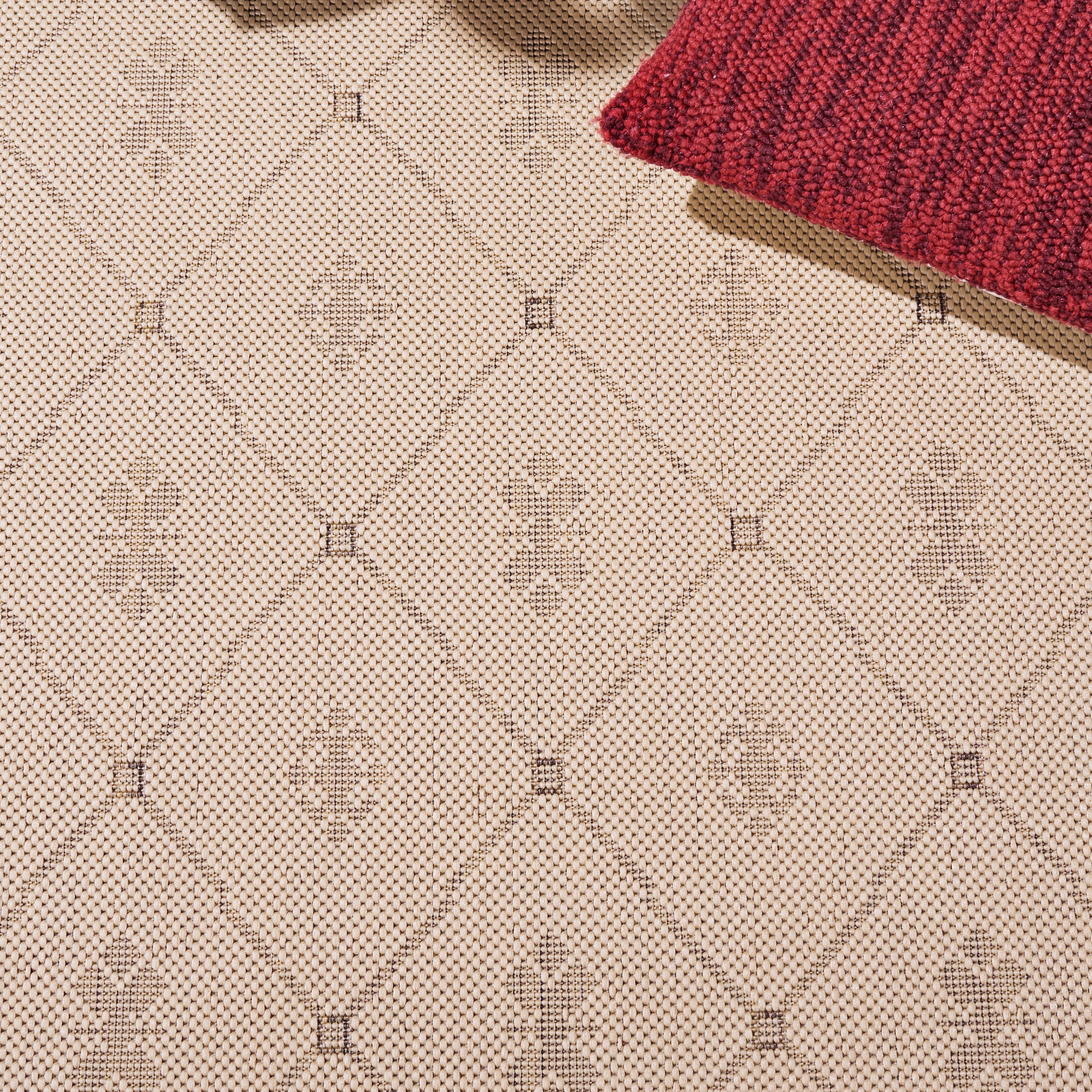 Safavieh Courtyard Derek Oriental Indoor/Outdoor Area Rug, Natural/Brown, 8' x 11'