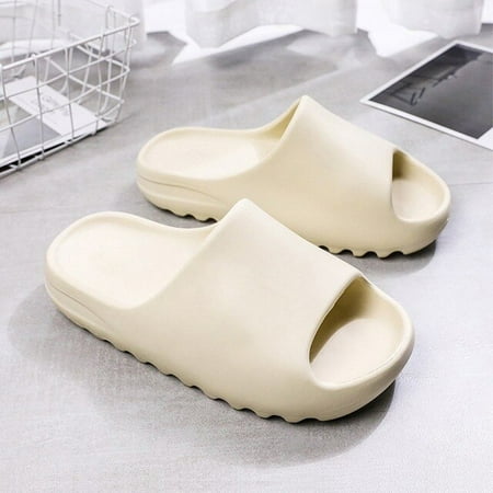 

QWZNDZGR Men s Summer Slides Slippers Breathable Cool Beach Sandals Flip Flops Women Fashion Platform Sandals Thick-Soled Slippers 2022