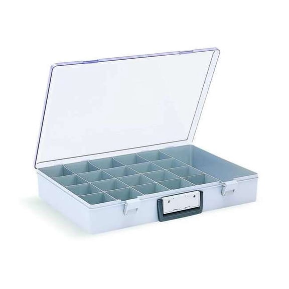 Flambeau CompartmentBox,18.5inW,13inL,Gray 6745BF