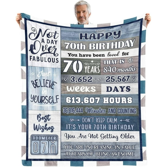 LHSHID 40 Birthday Decorations for Women Gifts for 40th Birthday Woman 40 Year Old Birthday Gifts Ideas for Women Men Friend Sister Husband Throw Blanket 50x60in