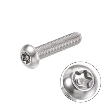 Uxcell M6x20mm Stainless Steel Button Head Torx Security Screws - 20-Piece Set