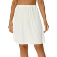 thumbnail image 1 of RUNQHUI Jupon Long en Satin pour Femme Demi-Jupon Jupe sous Robe Jupons Rallonge Demi-Jupons 50cm Blanc G, 1 of 7