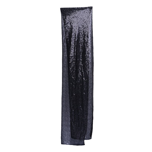 unbranded Table Runner Negro De Lentejuelas Resistente Para En Eventos Como Y Banquete