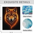 thumbnail image 3 of Diamond Art Kits for Adults - 5d Wolf Vivid Portrait Fiery Eyes Diamond Painting for Adults, Diamond Art for Adults Beginners, Diamond Painting Kits for Adults for Home Wall Decor, 3 of 7