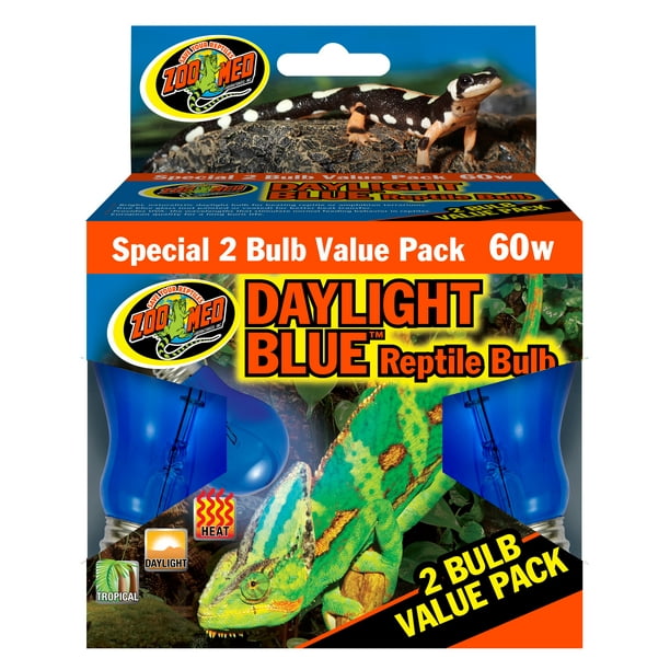 Zoo Med Daylight Blue Reptile Bulb 2 Pack (60 Watt)