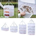 thumbnail image 4 of Tunhigl Foldable Fly-Proof Balcony Drying Net for Home - Herb Drying Rack, Hanging Basket Dryer, Mesh Drying Rack for Fish Vegetables Dried Goods, 4 of 5