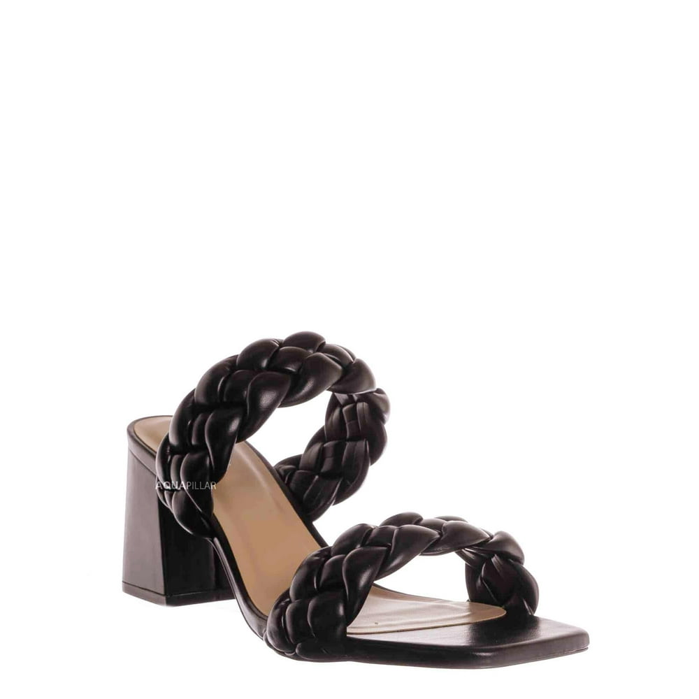 bcbgeneration braided heeled sandals