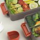 thumbnail image 3 of Compartimiento de fiambrera de 2000 ml Caja bento de 2 capas con caja de salsa Vajilla (Griege), 3 of 8
