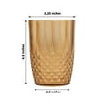 thumbnail image 6 of Balsa Circle 6 Crystal Amber Gold 16 oz Plastic Reusable Drinking Glasses Tumblers Party Events Reception Home Decorations, 6 of 8