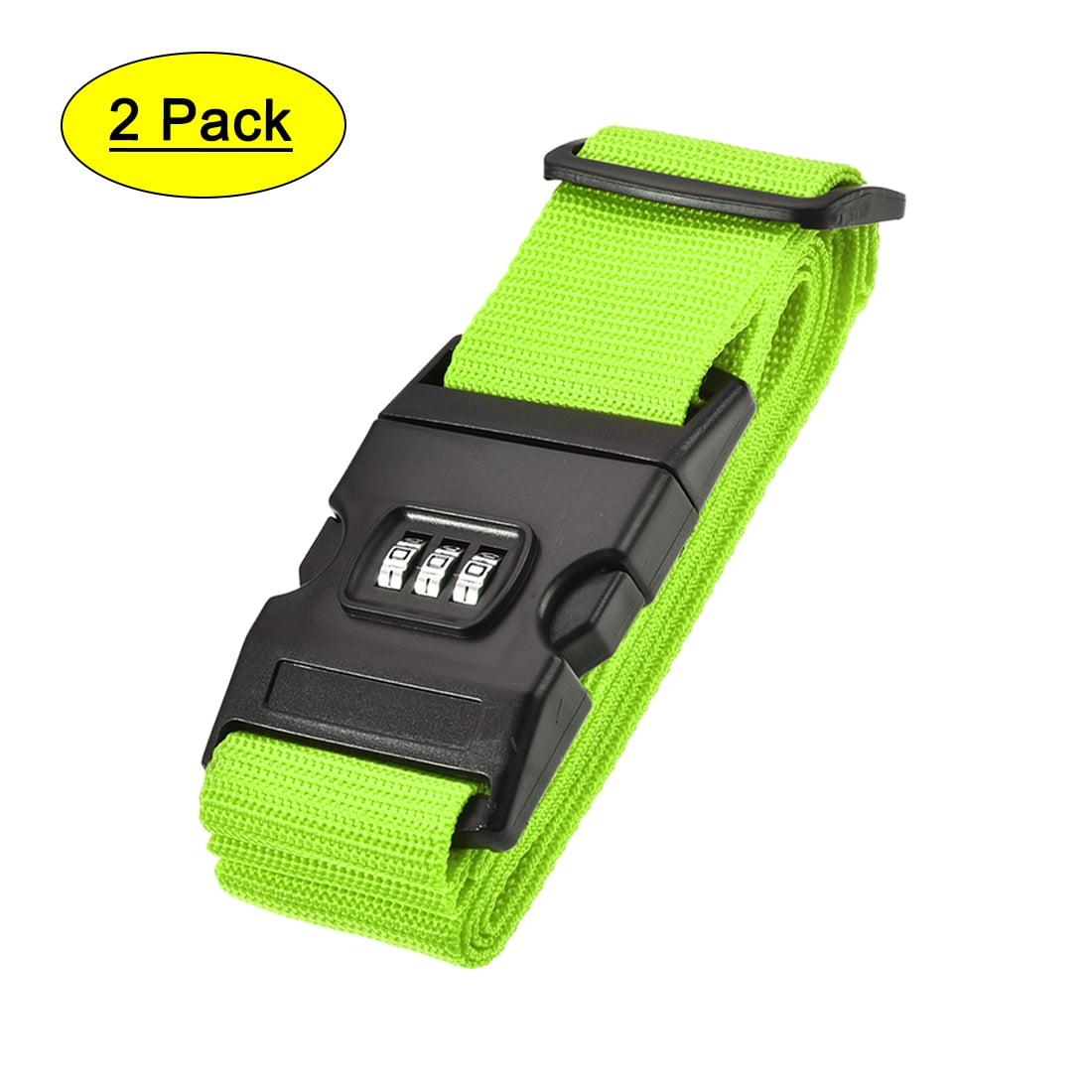 Packing Green - 12 PCS AMYIPO Luggage Straps 78 Inch Length x 1 inch Width Quick Release Buckle Straps Suitcase Belt for Travel Business Trip 