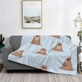 thumbnail image 2 of Yiaed Playful Walrus Wonders Print Blanket Throw Blanket Soft Cozy Flannel Blanket for Home Bed Sofa Couch Chair-40"x30", 2 of 6