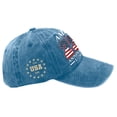 thumbnail image 5 of LNZGNM Unisex 250 Years Anniversary Hat Baseball Hat Distressed Washed Baseball Hat Stylish Adjustable Flag Letter Print Patriotic Trucker Hat Independence Day Dad Hats,Light Blue, 5 of 7