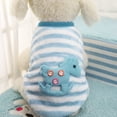 thumbnail image 2 of Dog Clothes for Small Dog Boy Girl Cute Color Block Puppy Pajamas Cute Warm Small Dog Clothes Soft Sweaters Dog Outfits,Blue,S, 2 of 4