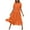 Orange, variant on WIZUTIZ Beach Dresses for Women Leisure Plus Size with Liner Pleated Flowy Solid Pleated Dress Short Sleeve Round Neck Pleated Dress for Teen Girls Midi Dress Thin Dress Black