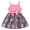 Pink, variant on Toddler Summer Dress Dinosaur Spaghetti Strap Backless Sundress Baby Girl Bowknot Birthday Beach Dress (Red, 6-9 Months)