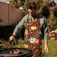 thumbnail image 3 of Fall Pumpkins Leaves Pattern Apron-Garden Aprons for Women with Pockets-Cotton Linen Waterproof Kitchen Cooking Gardening Aprons Adjustable for Kitchen,Cooking,BBQ and Salon 33"x27", 3 of 7