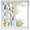 Blue Green Yellow, variant on Spring Botanical Window Privacy Film, Watercolor Leaves Floral Rustic Cream Static Cling UV Sun Blocking Heat Control Window Tint Day and Night, Non-Adhesive One Way Privacy Cover 19.6''x39.3''