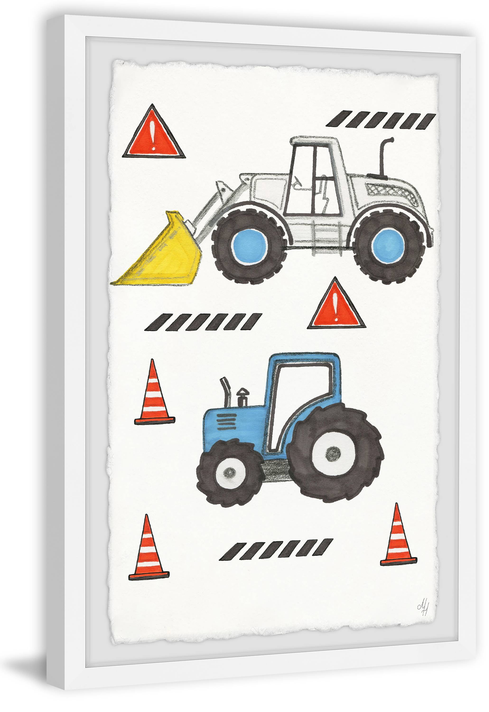 Marmont Hill Little Monster Trucks Framed Wall Art