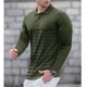 thumbnail image 1 of Blusa y camisa de manga larga con cuello vuelto para hombre, informal, con estampado de rayas, de poliéster, 1 of 6