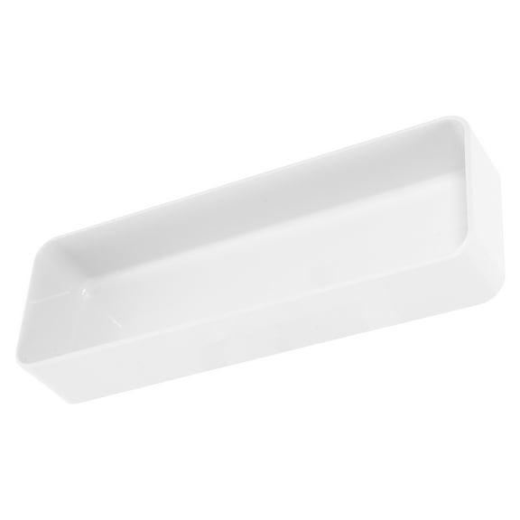 FOMIYES Plastic Silverware Tray Rectangular Divided Design For Small Items Organization 25.50X8.50X4.50Cm 2Pcs