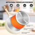 thumbnail image 2 of Juego de 5 piezas Sartenes y Crepera Granito Antiadherente – Libre de PFOS/PFOA, Apto Todo Tipo de Estufas, Blanco, 2 of 7