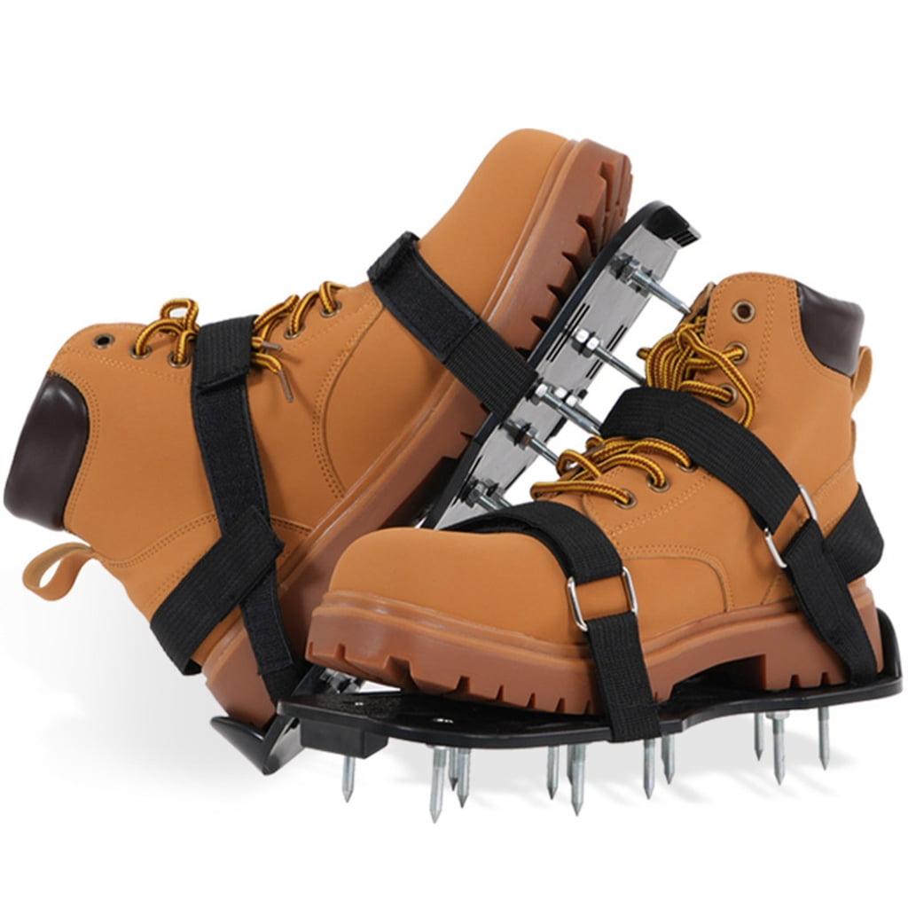 PatungKu Durable Lawn Aerator Shoes With 13 Metal Spikes For Soil Aeration Gardening
