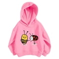 thumbnail image 3 of Lullu Hoodies for Girls Cute Bee Graphic Pullover Hooded Sweatshirts with Pockets, Pink, 3 of 3