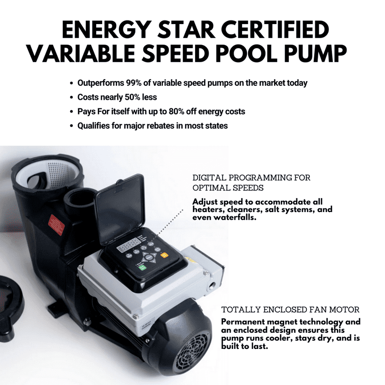Black & Decker 1.5HP Energy Star Variable Speed in Ground Pool Pump