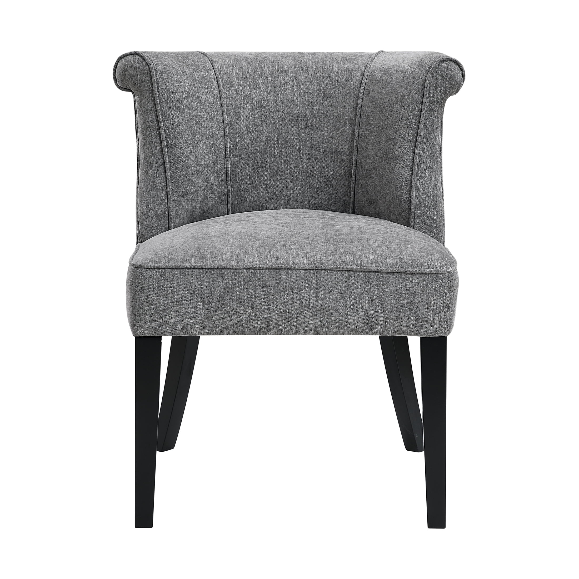 OakvillePark Orelune Textured Fabric Scrolled Back Accent Chair, Charcoal