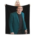 thumbnail image 2 of Nicolas Cage Blanket Soft and Warm Lightweight Fluffy Throws Blankets Rug Carpet Gift for Beach Yoga Bedroom Living Room Decoration Sofa Camping Trip Dorm Decor All Season, 2 of 6