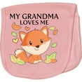 thumbnail image 2 of Inktastic My Grandma Loves Me Little Fox Baby Burp Cloth, 2 of 3